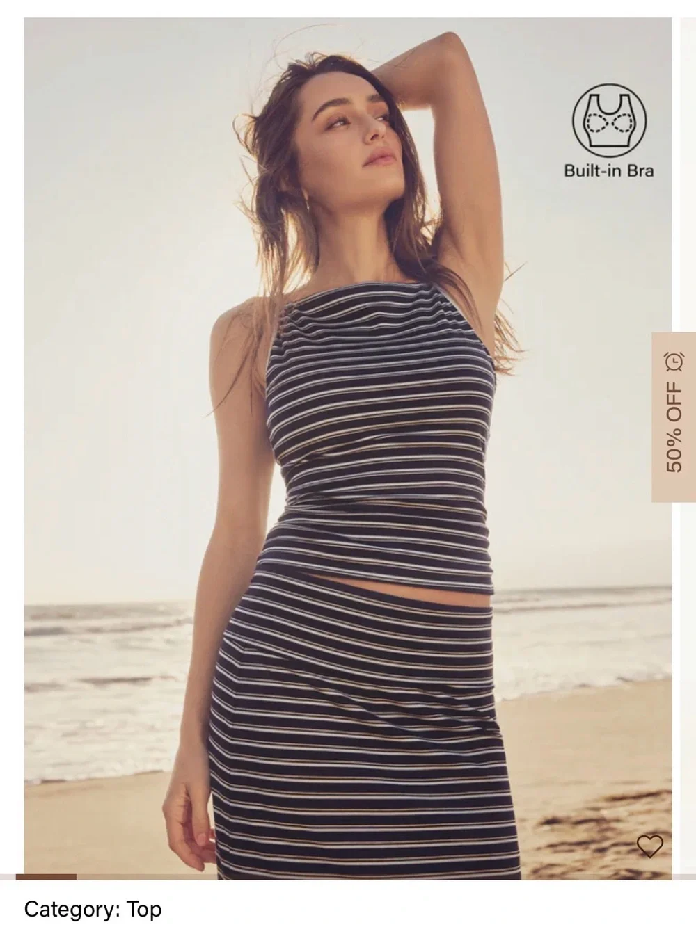 OGL navy and white striped set
